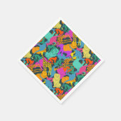 Muster für tierische Silhouetten Serviette (Ecke)