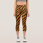 Muster für Tiger Capri Leggings (Vorderseite)
