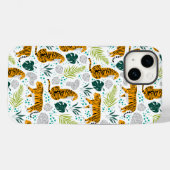 Muster für Tiger und tropische Blätter Case-Mate iPhone Hülle (Rückseite (Horizontal))
