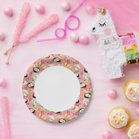 Muster für Tomaten und frittierte Eier Pappteller (Party)