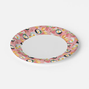 Muster für Tomaten und frittierte Eier Pappteller