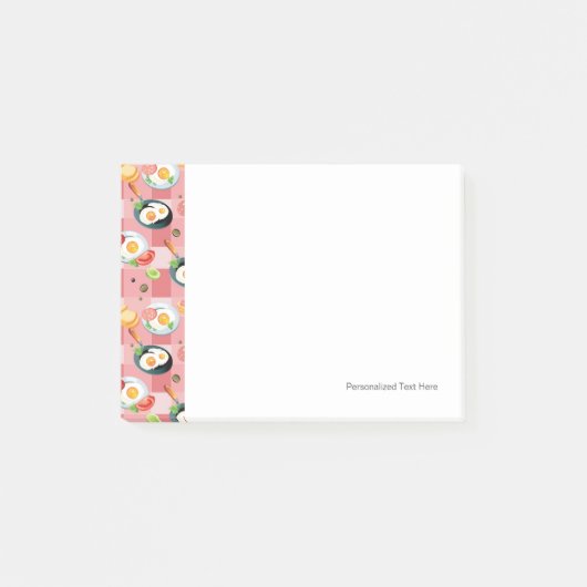 Muster für Tomaten und frittierte Eier Post-it Klebezettel (Vorderseite)
