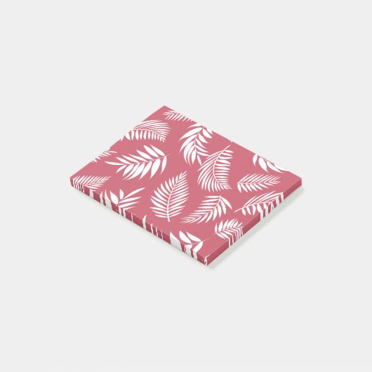 Muster für tropische Blätter 8 Post-it Klebezettel (angewinkelt)