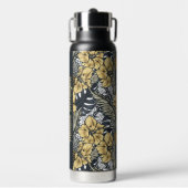 Muster für tropische Blätter und Blume des individ Trinkflasche (Vorderseite)