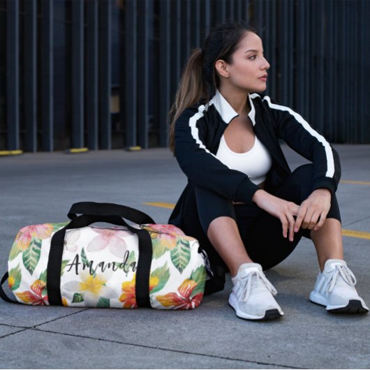 Muster für tropische Blume Personalisiert Duffle Bag