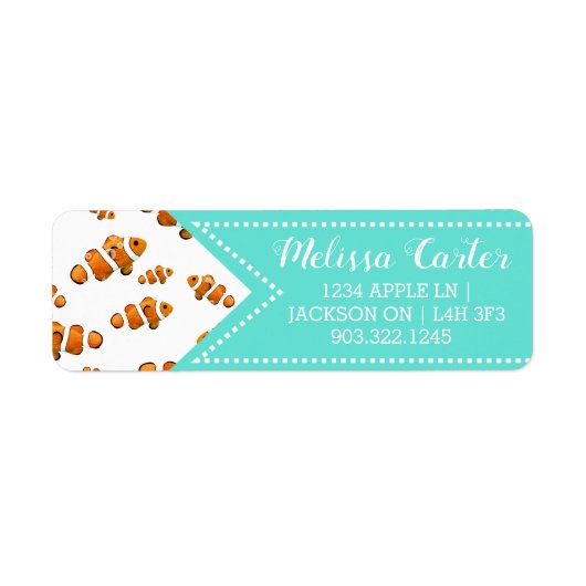 Muster für tropische Clownfische und Blasen (Vorne)