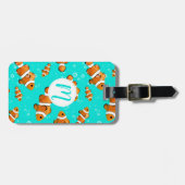 Muster für tropische Clownfische und Blasen Gepäckanhänger (Vorderseite horizontal)