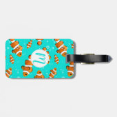 Muster für tropische Clownfische und Blasen Gepäckanhänger (Rückseite horizontal)