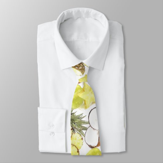 Muster für tropische Früchte mit frischen Wasserfa Krawatte (Gebunden)