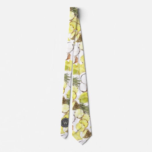 Muster für tropische Früchte mit frischen Wasserfa Krawatte (Rückseite)