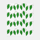 Muster für tropische grüne Blätter Fleecedecke (Vorderseite)