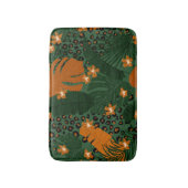 Muster für tropische Leopard-Blätter Badematte (Vorderseite Vertikal)