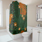 Muster für tropische Leopard-Blätter Duschvorhang (Beispiel)