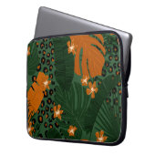 Muster für tropische Leopard-Blätter Laptopschutzhülle (Vorderseite Links)