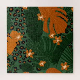Muster für tropische Leopard-Blätter Puzzle