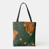 Muster für tropische Leopard-Blätter Tasche (Rückseite)