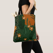 Muster für tropische Leopard-Blätter Tasche (Von Nahem)