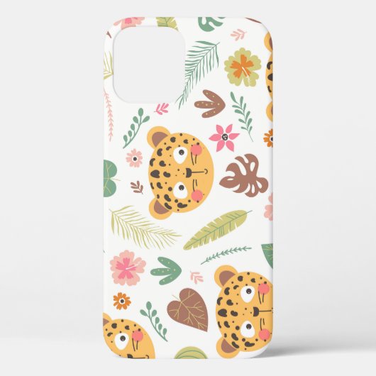 Muster für tropische Pflanze von Leopard Case-Mate iPhone Hülle (Rückseite)