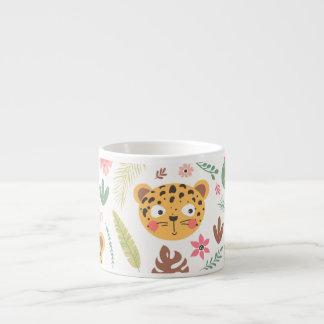 Muster für tropische Pflanze von Leopard Espressotasse