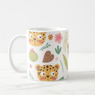 Muster für tropische Pflanze von Leopard Kaffeetasse