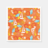 Muster für tropische Segelschiffe Serviette (Vorderseite)