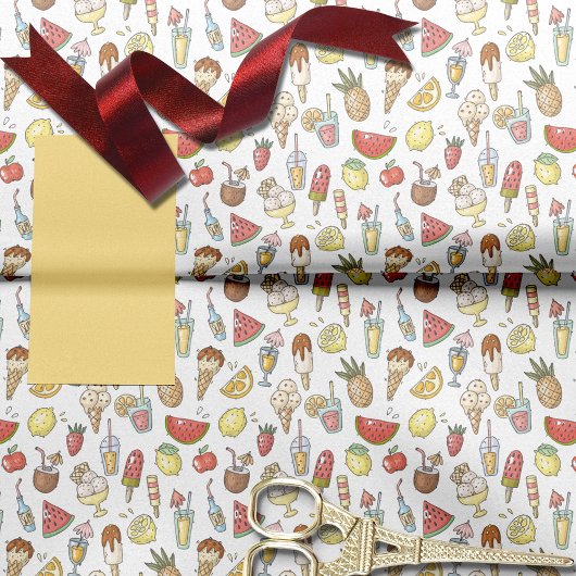 Muster für tropische Süßigkeiten Seidenpapier