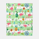 Muster für tropische Vögel und Blume Fleecedecke (Vorderseite)