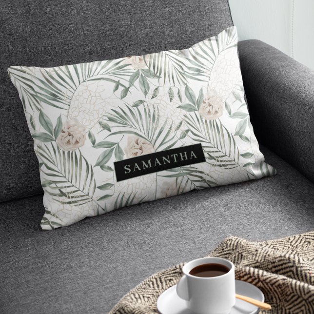 Muster für tropische Wasserfarben und Blätter und  Dekokissen (Von Creator hochgeladen)