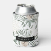 Muster für tropische Wasserfarben und Blätter und Dosenkühler (Kanne Vorderseite)