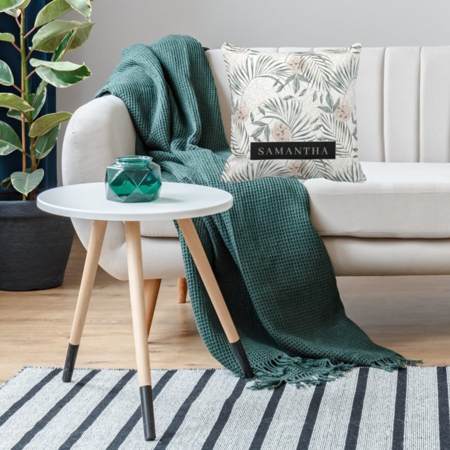 Muster für tropische Wasserfarben und Blätter und  Kissen (Von Creator hochgeladen)