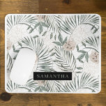 Muster für tropische Wasserfarben und Blätter und  Mousepad<br><div class="desc">Muster für tropische Wasserfarben und Blätter und Blume</div>