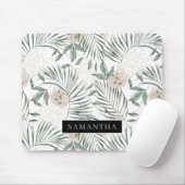 Muster für tropische Wasserfarben und Blätter und Mousepad (Mit Mouse)