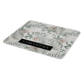 Muster für tropische Wasserfarben und Blätter und  Schneidebrett (Ecke)