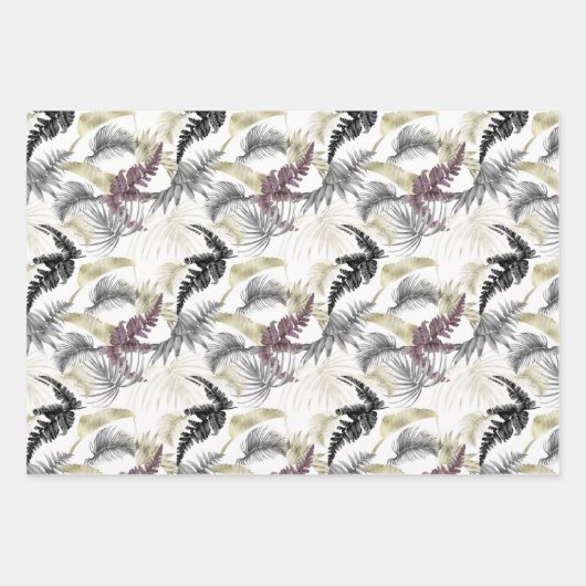 Muster für tropisches Gold bei Tieren Geschenkpapier Set (Vorderseite 3)