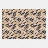 Muster für tropisches Gold bei Tieren Geschenkpapier Set (Vorderseite)