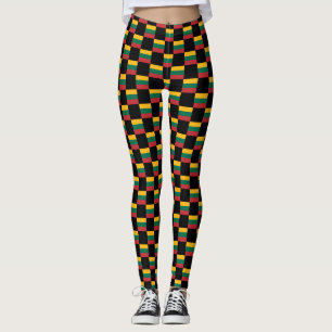 Muster für überprüfte litauische Flaggen Leggings
