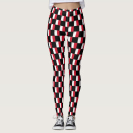 Muster für überprüfte maltesische Flagge Leggings