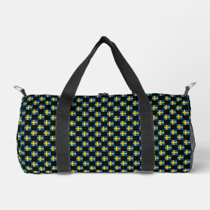 Muster für überprüfte schwedische Flaggen Duffle Bag