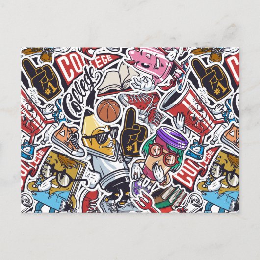 Muster für Uni-Comicen Postkarte (Vorderseite)