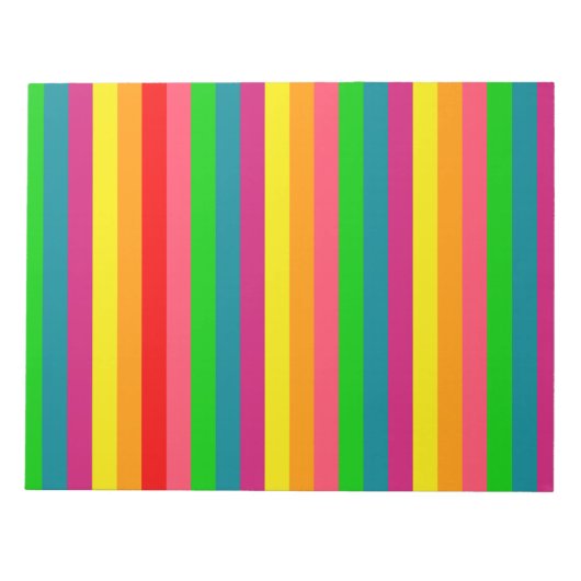 Muster für vertikale Streifen mit mehrfarbigem Reg Notizblock (Vorderseite)