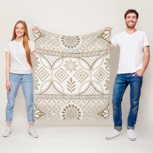 Muster für verzierte geometrische Blumenmuster Fleecedecke