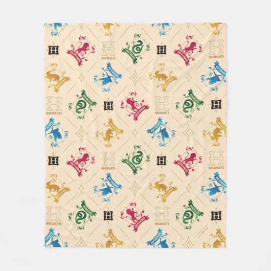 Muster für verzierte HOGWARTS™-Wappen Fleecedecke (Vorderseite)