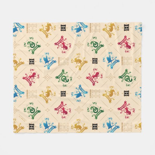 Muster für verzierte HOGWARTS™-Wappen Fleecedecke (Vorderseite (Horizontal))