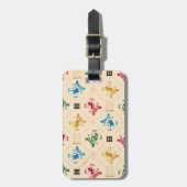 Muster für verzierte HOGWARTS™-Wappen Gepäckanhänger (Vorderseite vertikal)