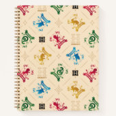 Muster für verzierte HOGWARTS™-Wappen Notizblock (Vorderseite)