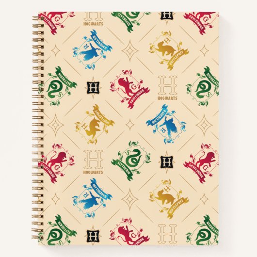 Muster für verzierte HOGWARTS™-Wappen Notizblock (Vorderseite)