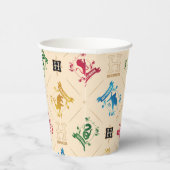 Muster für verzierte HOGWARTS™-Wappen Pappbecher (Rechts)