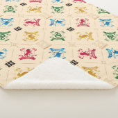 Muster für verzierte HOGWARTS™-Wappen Sherpadecke (3/4)