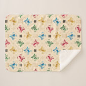 Muster für verzierte HOGWARTS™-Wappen Sherpadecke (Vorderseite (Horizontal))