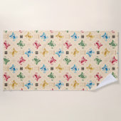 Muster für verzierte HOGWARTS™-Wappen Strandtuch (Vorderseite)